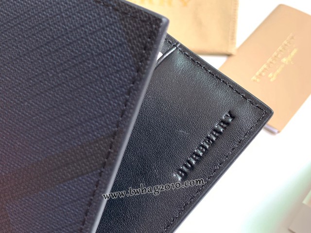Burberry專門店新款男士短夾錢包 巴寶莉煙熏格子新顏色錢夾 yxb1339